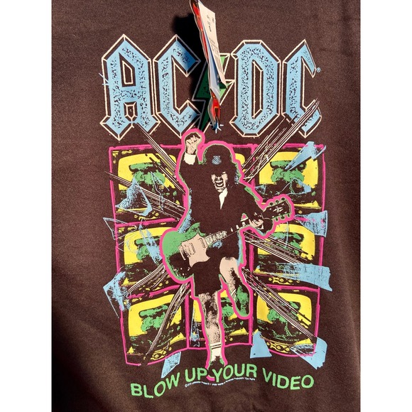 AC/DC Rock Band Black Sweatshirt | Men’s Size S * NEW | Blow Up Your Video MSS21 - Picture 2 of 6